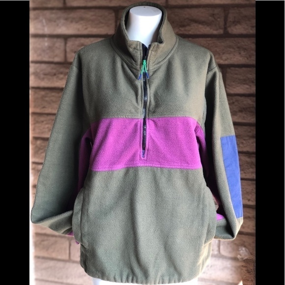 Urban Outfitters Jacket Olive Half Zip Size Medium - Picture 2 of 10